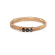 thea ring in 14K rose gold with 3 black diamonds