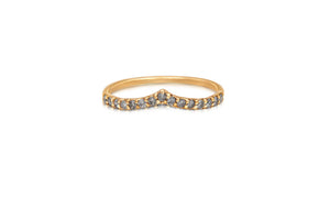 Nora ring in 14K Gold and gray diamonds