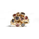Sapphire Bud Cluster Ring shown in 14K Yellow Gold and is set with 9 beautiful different colored sapphires.