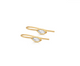 Harper earrings in 14K yellow gold with marquis shaped moonstones in each