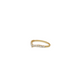 Side view of Nora ring in 14K Yellow gold and white diamonds