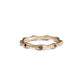Seaweed ring with 9 round black diamonds set all around in 14K yellow gold