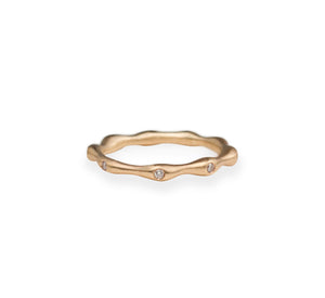 Seaweed Ring with Diamonds