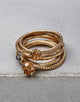 Amelia bud rings large and small in 14K yellow gold sold separately  with other rings