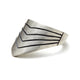 Side view of Handcarved Archer ring in sterling silver