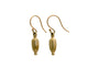 Hand carved bead earrings in 14K yellow gold