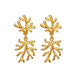 Lulu &amp; Shay Handmade Fine Jewelry Coral Drop Earrings Gold