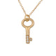 his Key necklace is shown in 14K Yellow Gold with 4 white diamonds  in 14K yellow gold