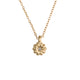 Our blossom diamond pendant shown in 14K yellow gold with white diamond