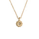 Our blossom diamond pendant shown in 14K yellow gold with white diamond