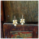 Flora Earring with white diamonds in 14K yellow gold