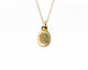 Victoria Diamond Pendant in 14K yellow gold with carved design and 3 diamonds