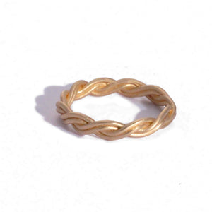 Twisted braid ring in 14K yellow gold