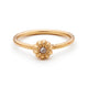 Blossom ring in 14K yellow gold with white diamond