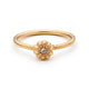 Blossom ring in 14K yellow gold with white diamond