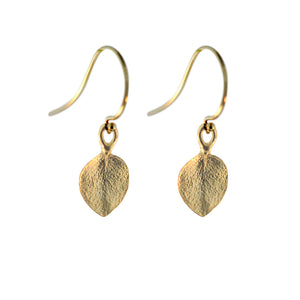 Delicate Leaf Earrings  in 14K yellow gold
