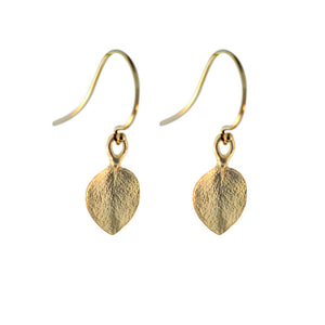 Delicate Leaf Earring shown in 14K yellow gold