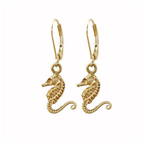 Lulu &amp; Shay Handmade Fine Jewelry Seahorse Earrings Sterling Silver. These adorable seahorse drop 1/2 of an inch from sterling silver lever-back ear wire﻿﻿.  The seahorse is considered a symbol of strength and power.    