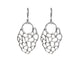 Lulu &amp; Shay Handmade Fine Jewelry Lace Hoop Earrings Sterling Silver