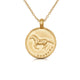 Spirit Animal Capricorn- Horse Pendant 14K Yellow Gold on 16” Yellow Gold Chain or 18” Silver Black Rhodium Chain