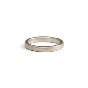 Men's thin band in 14K white gold