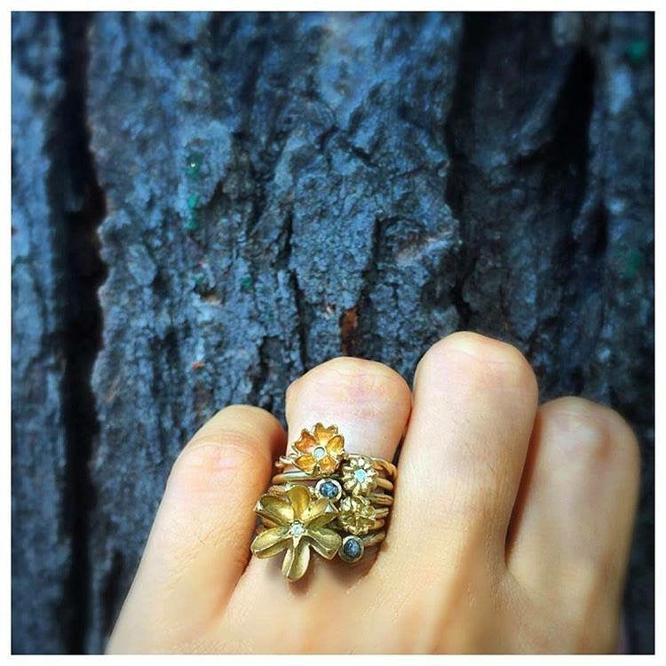 Molly Flower Bud Ring Lulu Shay Fine Jewelry