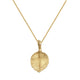 Delicate leaf pendant in 14K yellow gold with 14K yellow gold chain (Copy)