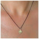 Mixed Metal Delicate Leaf Pendant