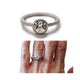 Our Lita ring in 14K white gold with 1ct round white diamond center stone shown On finger