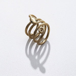 Snake Ring with Emeralds