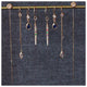Maura Drop Earrings sapphire and diamonds shown with other pieces sold separately