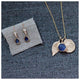 Lulu &amp; Shay Handmade Fine Jewelry Maura Earrings with white diamonds and Sapphire and necklace (Copy)