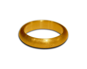 Men’s Aged Wedding Band in 18k yellow gold