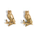 Owl studs shown in 14K yellow gold