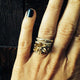 Wave Diamond Ring in 14k yellow gold .30CT white diamonds