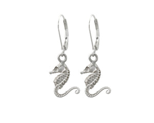 Lulu &amp; Shay Handmade Fine Jewelry Seahorse Earrings Sterling Silver. These adorable seahorse drop 1/2 of an inch from sterling silver lever-back ear wire﻿﻿.  The seahorse is considered a symbol of strength and power.    