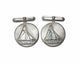 Lulu &amp; Shay Handmade Fine Jewelry Sailboat Cufflinks. These sailboat cufflinks are perfect for any occasion inspiring adventure.   They measure 3/4 of an inch in diameter.  Shown in Sterling Silver. 