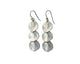 Lulu &amp; Shay Handmade Fine Jewelry Three Leaf Earrings. These statement earrings made of sculpted leaves measure 1/2 inch at their widest and drop 1 1/2 inches from a handcrafted ear wire.  Three leaves are linked together and are designed to move gracefully with you.