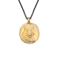 Guide Me aries tiger pendant in 14K yellow gold with black rhodium sterling silver chain