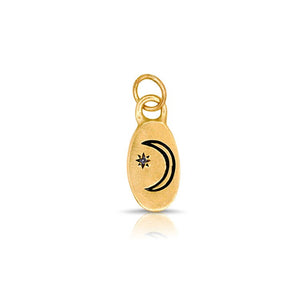 Lucia Moon Pendant in 14 K yellow gold no chain